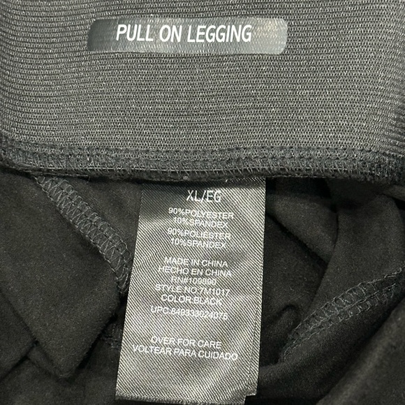 Seven7 XL Approx 16 18 Pants Active Straight Leggings Black Lightweight Stretch - Picture 9 of 10